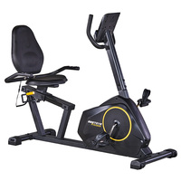 Vélo semi-allongé à double mouvement de haute qualité, équipement de gym commercial CrossFit pour la maison, pédalier d'exercice avec volant d'inertie de 4 kg, capacité 120 kg