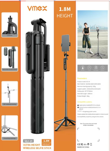 Trípode Inalámbrico Vmex para Selfies con Altura de 1.8M para Teléfono - Product Image 1