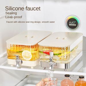 Carafe à eau froide de qualité alimentaire avec robinet, distributeur d'eau froide pour réfrigérateur, récipient pour jus infusé à froid d'été, seau à eau froide - Product Image 2