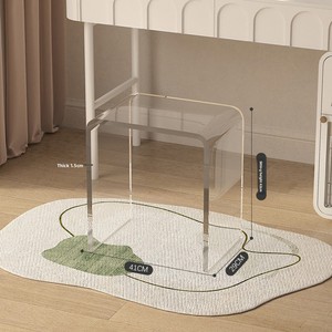 Taburete de <span class=keywords><strong>Maquillaje</strong></span> y Vestidor de Acrílico Transparente de Alta Gama, Estilo Moderno y Lujoso para Dormitorio de Niñas y Vestidor, Modelo N-01 - Product Image 6