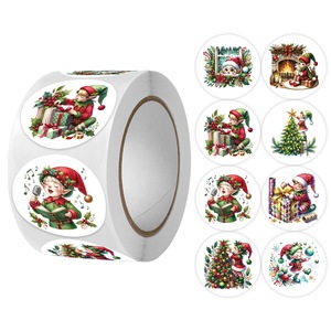 Stock Ready Christmas Thank You Stickers Adhesive Labels <strong>Appreciation</strong> - Product Image 2