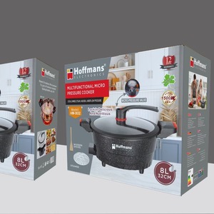 Poêle électrique Premium Hoffmans 8L 32CM, grande marmite avec protection contre la surchauffe pour une cuisson sûre et un chauffage rapide - Product Image 3