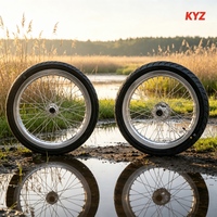 Ensemble de roues Surron Supermoto 17 pouces en alliage chromé CNC avant et arrière pour Light Bee X LBX Segway X260 Moto électrique tout-terrain Jantes Vente en gros