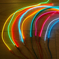 Néon bricolage Costumes décoration de voiture lumières fête danse Flexible découpe LED bande 1m/3m/5m lueur EL fil