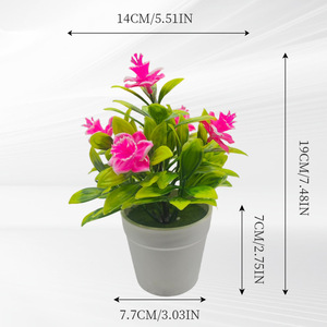 Planta Artificial de Camelia en Maceta de 19 cm, Decoración Interior de Plástico, Hojas Verdes, Flores Amarillas, Maceta Pequeña Incluida - Product Image 3