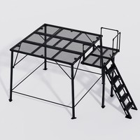 Abri de chasse préfabriqué de luxe avec vue à 360°, abri camouflage professionnel en structure acier, maison de tir résistante aux intempéries pour chasseur
