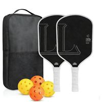 Raquette de pickleball en fibre de carbone durable de 16 mm avec noyau en nid d'abeille T700 à haute friction, pressée à chaud, pour l'entraînement et le divertissement
