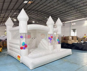 Château gonflable <span class=keywords><strong>blanc</strong></span> avec fosse à balles - Product Image 2