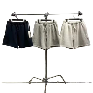 Shorts décontractés pour homme en coton floqué avec cordon de serrage, respirants, taille mi-haute, style streetwear SS22, design minimaliste, coupe décontractée - Product Image 1