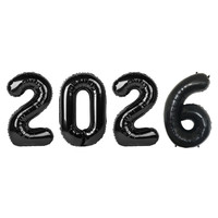 Nouveau design 2026 – Ensemble de 4 ballons chiffres en aluminium de 16/32/40 pouces pour décorations de fête de Pâques, Noël et Nouvel An