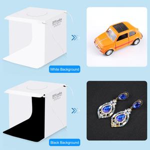 Kit Tenda Fotografica Portatile Pieghevole DIY di Alta Qualità, 20cm con 2 Pannelli LED, 1100LM, per Studio Fotografico - Product Image 4