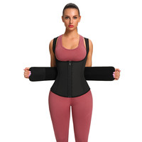 HEXIN Ceinture amincissante avec logo personnalisé pour la perte de poids, gilet façonnant le tissu respirant en latex et élasthanne grande taille