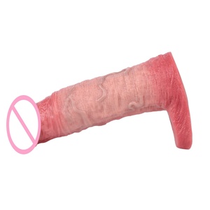 OS-ADL5089 Silicone Penis Cover 17.6cm Skin Feeling <b>Dildo</b> Sheath Cock Extender Delay Ejaculation Condom Sex Toys for Men Couple - Product Image 2
