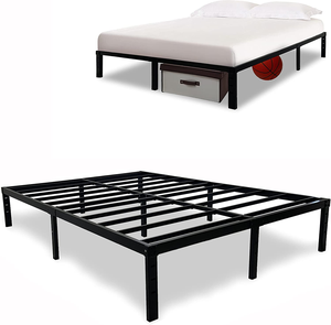 <strong>Hotel</strong> Furniture Queen Bed Frame Full King Double Size Bed Base Bedroom Bed Sets Motel Metal <strong>Bedframe</strong> - Product Image 4