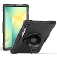 Étui de tablette antichoc avec support rotatif à 360° et porte-stylet intégré pour Samsung Tab S10 FE Plus 13,1 pouces (SM-X620, SM-X626B)