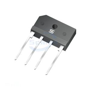 Electronic Parts List Components Diodes In Stock BRIDGE RECT 1PHASE 800V 4A TS4K TS4K80 4-SIP, GBL - Product Image 1