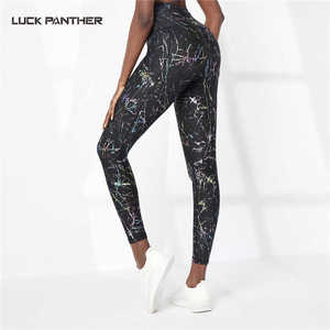 Bán Buôn Đầy Màu Sắc Sét Thiết Kế In Ấn Tummy Kiểm Soát Yoga Quần Tập Thể Dục Đặc Biệt Cao Eo Yoga Quần Với Pockett - Product Image 1