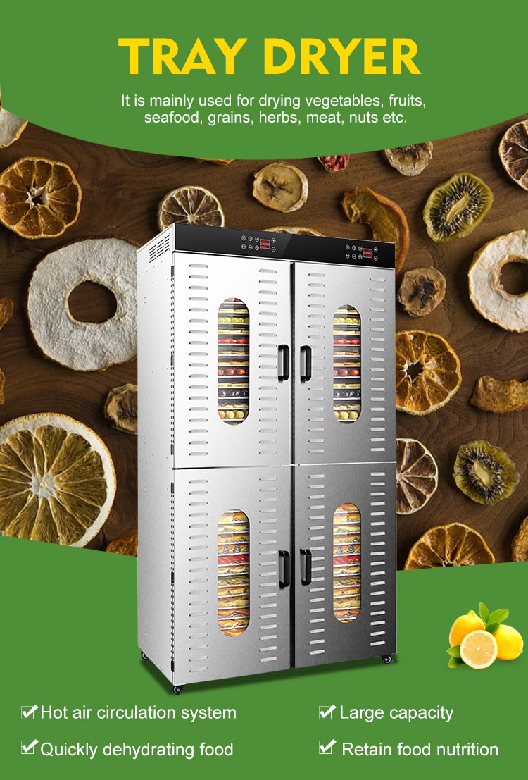 Beef Jerky Meat Dried Commercial Stainless Steel Industry Food Fruit Dry Dehydrate Tray Dryer Machine for Sale