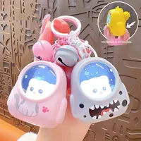 Nouveauté Sac à dos en PVC Chat Astronaute de Dessin Animé Lumineux Accessoires de Sac à Main Décorations de Sac Pendentif Petits Cadeaux