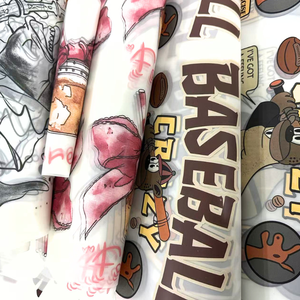 Factory Custom DTF Transfers Heat Transfer Designs Ready To Press Logo Film Iron On Sticker Heat Transfer Prints On Garments