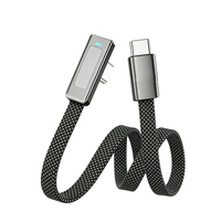 Cable de Carga Rápida Tipo-C a Tipo-C de 240W 3A, Diseño en Ángulo con LED, Revestimiento de Nailon, Conductor de Aleación de Aluminio para Uso con Computadoras IOS, OEM