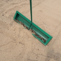 Outil de nettoyage de plage en acier au carbone fait à la main, râteau à sable portable avec personnalisation ODM, facile à utiliser