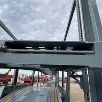 Remorque porte-voitures à 3 essieux avec suspension mécanique, plateforme double niveau de 21 m, levage hydraulique, transport de 8 voitures et SUV