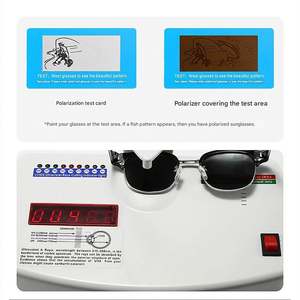 Lunettes de soleil polarisées demi-cerclées carrées UV400 en TR90, style rétro et tendance 2025, avec logo personnalisé, pour hommes et femmes - Product Image 6