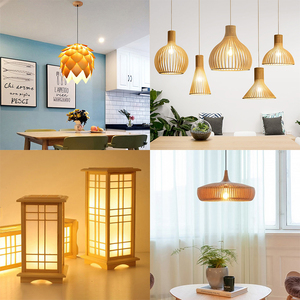 Venta al por mayor de pantalla de ratán de bambú tejido a mano estilo japonés cocina colgante <span class=keywords><strong>luz</strong></span> colgante - Product Image 3