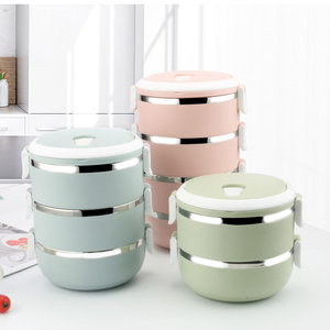 Wholesale Sealed Leakproof High Capacity Double Layer Lunch Container Kids Stainless Steel Bento Box