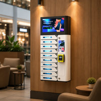 Y2 Power AMI Pro – Casier de recharge sécurisé pour téléphones à 10 baies avec paiement par carte, station de recharge PD 20W, distributeur automatique de recharge pour téléphones
