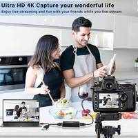Tarjeta de Captura de Video Hardrock 4K USB2.0 Negra, 1 Entrada para Transmisión en Vivo de Juegos, Compatible con PS4/Xbox, Acero Inoxidable