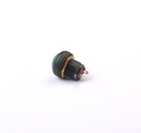 Toowei 12mm Ip67 interrupteur à bouton-poussoir rond étanche en plastique vert avec deux broches momentanées