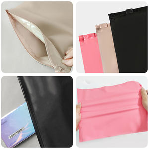 <span class=keywords><strong>Clear</strong></span> Luxe Zwart Frosted Rits Kleding Tas Custom Bulk Voor Kleding Sokken Schoenen - Product Image 6