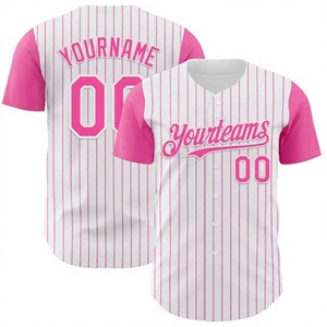 Maillot de baseball rouge personnalisé, rayures noires, accents dorés, impression sublimée, respirant, séchage rapide, unisexe, adulte, manches courtes, boutonné - Product Image 5