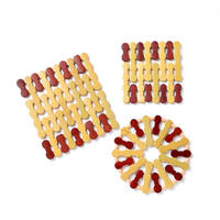 Accessoires de cuisine tapis d'isolation thermique tapis de vaisselle en bambou napperon antidérapant tapis de Table sous-verre