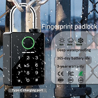 Cadenas intelligent à empreinte digitale, robuste, serrure électronique avec application Tuya, mot de passe, carte RFID, clé, alliage de zinc, étanche IP67