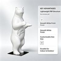 Statue d'ours grandeur nature en fibre de verre de haute qualité, résistante aux UV, pour parcs publics, places, centres de villégiature et ornement paysager