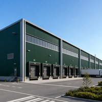 Bâtiment métallique préfabriqué pour centre de distribution et de stockage logistique, atelier de construction à ossature en acier haute résistance