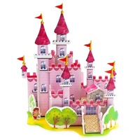 Rompecabezas 3D Personalizado, Modelo de Castillo, Casa de Muñecas, Juegos de Construcción DIY, Juguetes de Cartón para Niños, Plegables