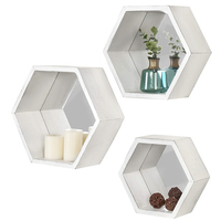 Montiertes Set Holz Metalls piegel Dekor Lagerung Wandre gal Regale mit Handtuch halter