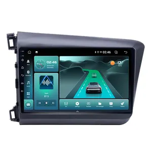 Android Auto Carplay Car Multimedia Video Player For Honda Civic 2012 - 2015 Navigation GPS DSP Bluetooth 5.4 5G+2.4G WIFI6