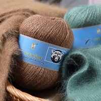 Fil à tricoter mélangé en laine teinte à poils longs 16S, épaisseur moyenne, doux, pour crochet, fabriqué en Chine, Hebei