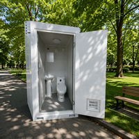 Module sanitaire préfabriqué en panneaux sandwich et structure en acier, toilettes mobiles modulaires portables pour l'extérieur, pour la construction