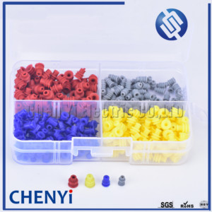 400 pcs niêm phong 1.5mm 3.5mm kết nối con dấu cao su Silicone Cáp dây con dấu cho không thấm nước ô tô điện cắm Set hộp - Product Image 3