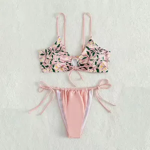 Girls Swimwear Stamp Duty Sexy Fashion Luxury Designer Bathing Suit Lace Customized Swimsuit String Bikini 2024