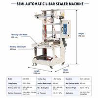 Machine d'emballage sous film rétractable semi-automatique pour l'emballage d'eau en bouteille
