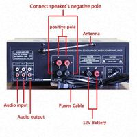 MP326BT Profesyonel Ev Ses Sistemi Amfisi Stereo 400W+400W 4 Ohm Mono 4 Kanal Metal EQ BT