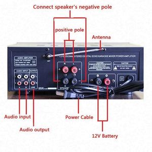 Amplificateur audio domestique professionnel MP326BT Stéréo 400W+400W 4 Ohm Mono 4 canaux Métal EQ BT - Product Image 5