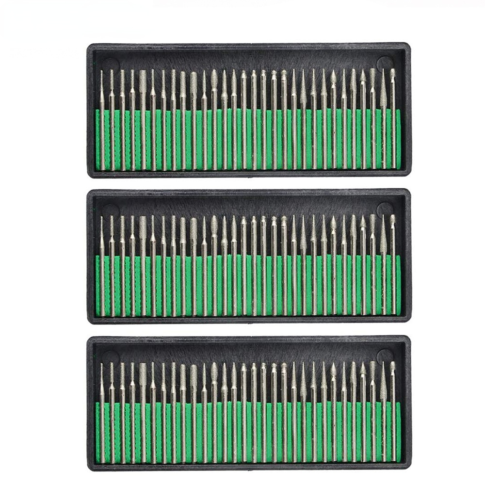 Набор алмазных насадок для дрели, набор для вращающегося инструмента, роутер для металла, деревообработки, шлифовки, гравировки, резьбы-(2,35-3 мм), хвостовик, упаковка из 90 шт.